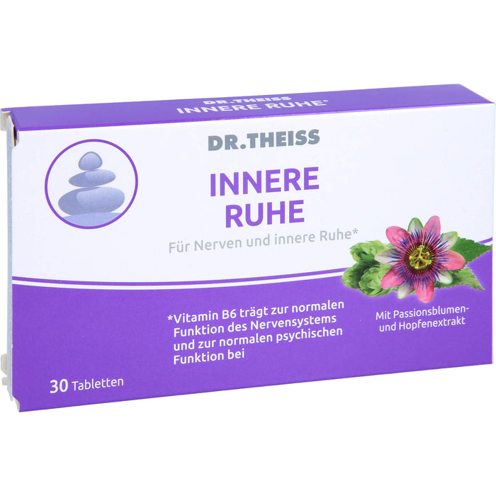 DR.THEISS Innere Ruhe Tabletten trägt zur normalen Funktion des Nervensystems bei, 30 pc Tablettes