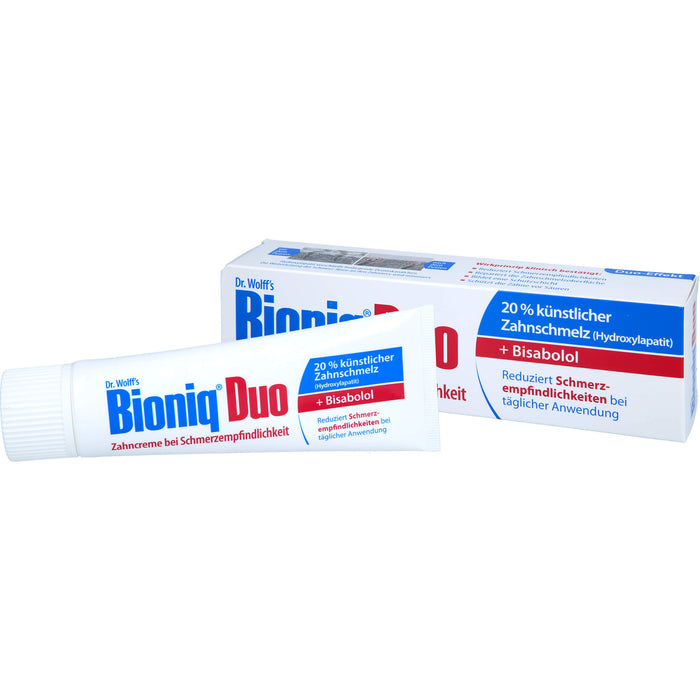 Bioniq Zahncreme Duo Schutz bei schmerzempfindlichen Zähnen, 75 ml Dentifrice