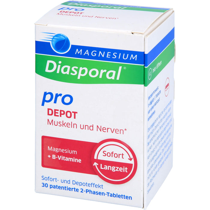 Magnesium-Diasporal Pro Depot Tabletten für  Muskeln und Nerven, 30 pcs. Tablets