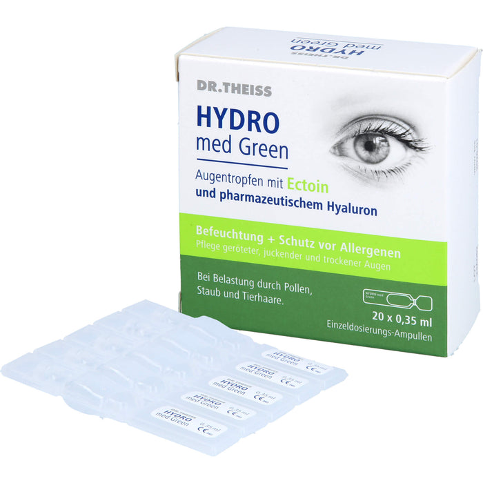 DR. THEISS Hydro med Green Augentropfen mit Ectoin zur Befeuchtung, 20 pc Pipettes à dose unique