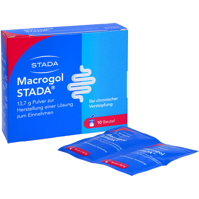 STADA Macrogol 13,7 g Pulver bei chronischer Verstopfung, 10 pc Sachets