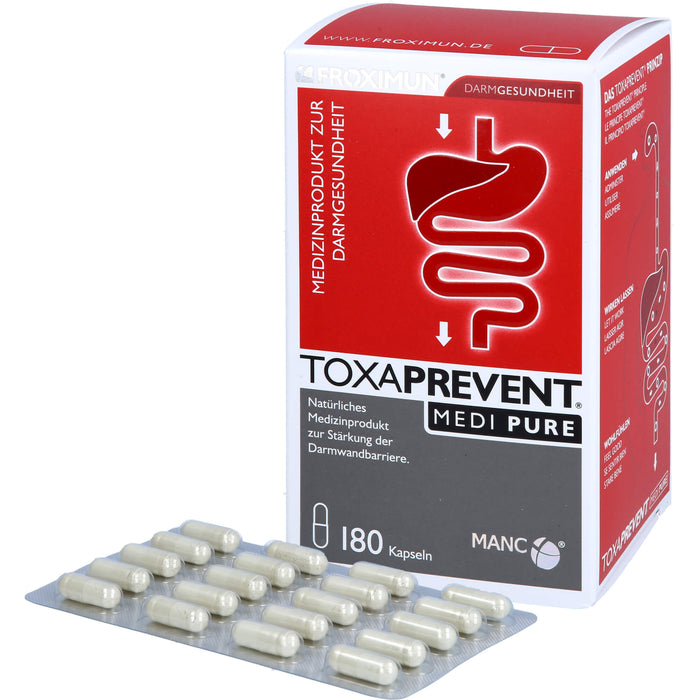FROXIMUN Toxaprevent medi pure zur Stärkung der Darmwandbarriere, 180 pc Capsules
