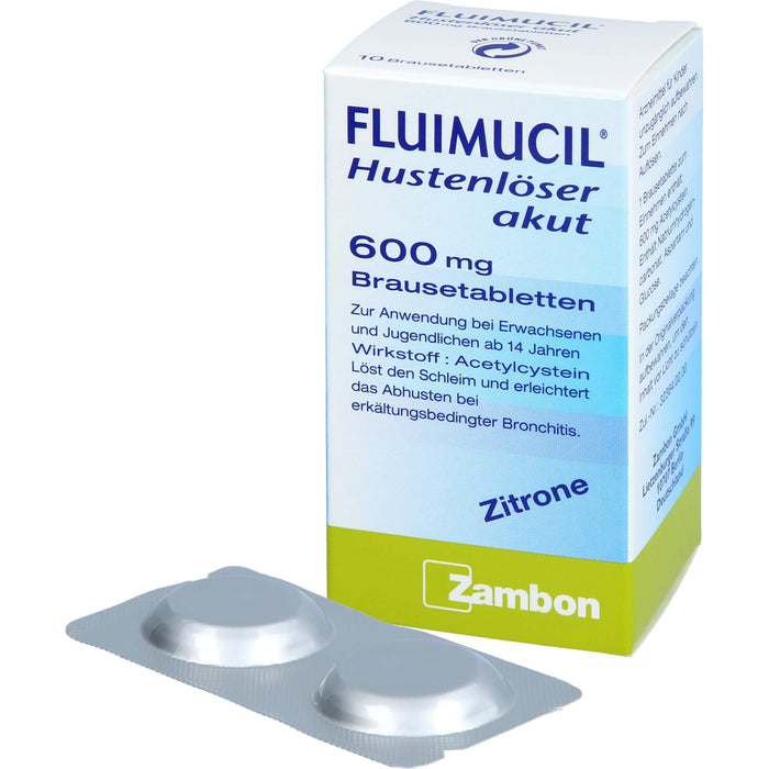 FLUIMUCIL Hustenlöser akut 600 mg Brausetabletten, 10 pc Tablettes