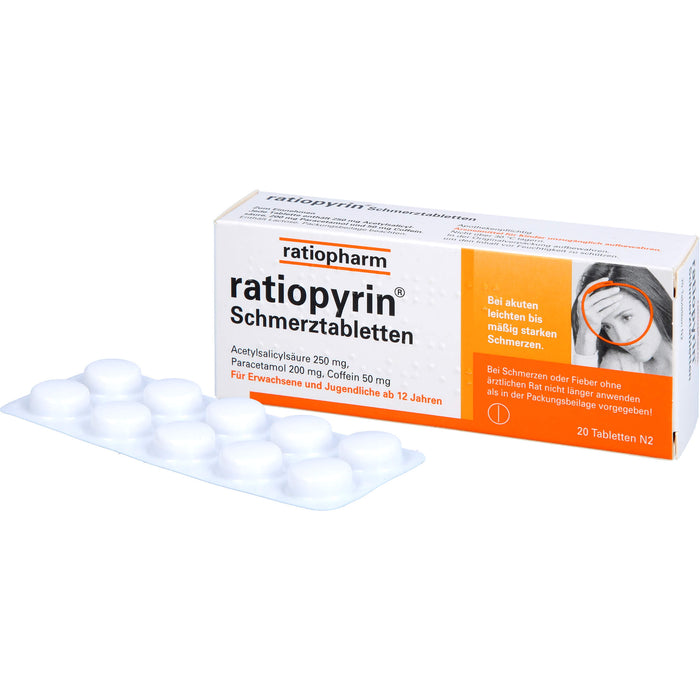 ratiopyrin® Schmerztabletten, 20 St. Tabletten