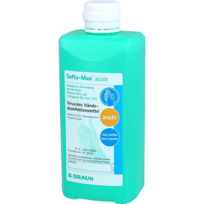 Softa-Man acute viruzides Hände-Desinfektionsmittel Lösung, 500 ml Solution