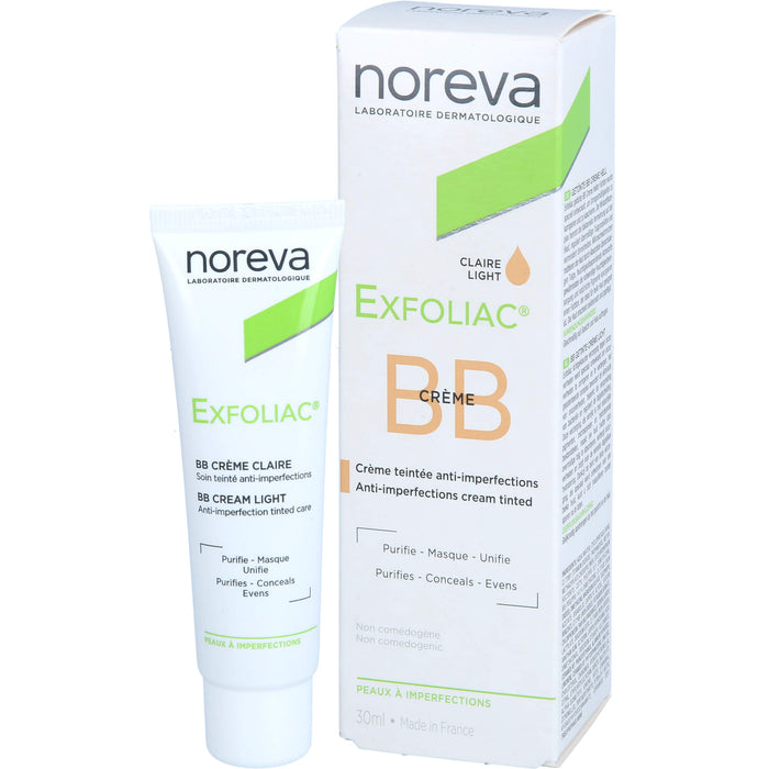 noreva Exfoliac getönte BB-Creme hell, 30 ml Crème