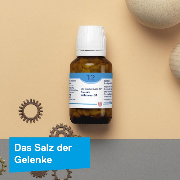 DHU Schüßler-Salz Nr. 12 Calcium sulfuricum D6 – Das Mineralsalz der Gelenke – das Original – umweltfreundlich im Arzneiglas, 900 pcs. Tablets
