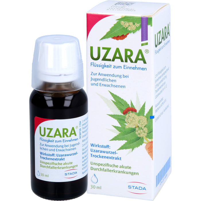 UZARA Flüssigkeit zum Einnehmen bei Durchfall, 30 ml Solution