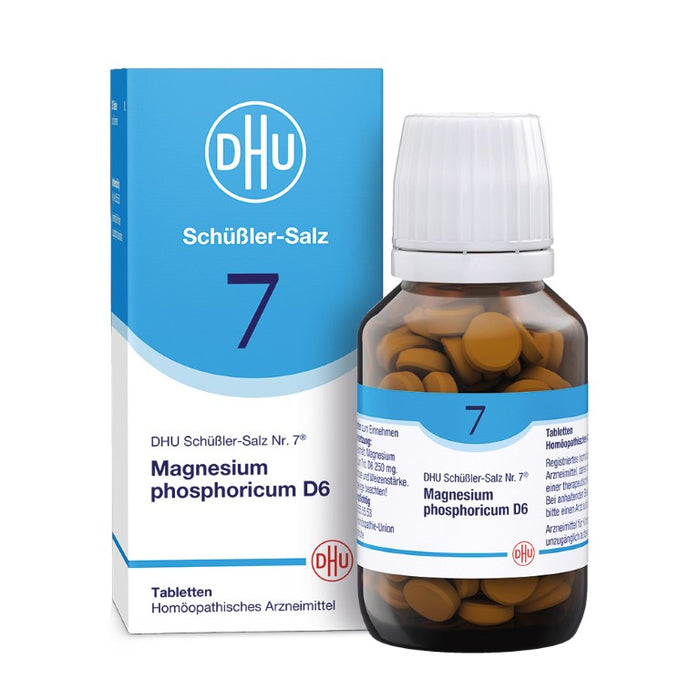DHU Schüßler-Salz Nr. 7 Magnesium phosphoricum D6 – Das Mineralsalz der Muskeln und Nerven – das Original – umweltfreundlich im Arzneiglas, 200 pc Tablettes