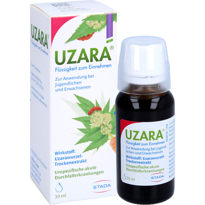 UZARA Flüssigkeit zum Einnehmen bei Durchfall, 30 ml Solution