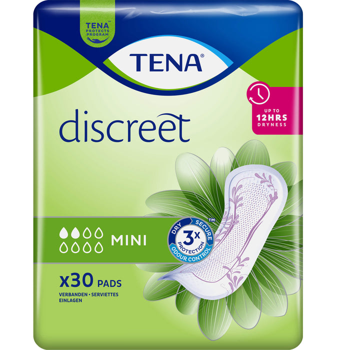 TENA Discreet Inkontinenzeinlagen Mini, 30 pc Dépôts