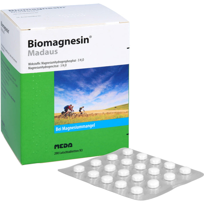 Biomagnesin Madaus Lutschtabletten bei Magnesiummangel, 200 pcs. Tablets