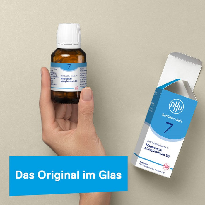DHU Schüßler-Salz Nr. 7 Magnesium phosphoricum D6 – Das Mineralsalz der Muskeln und Nerven – das Original – umweltfreundlich im Arzneiglas, 420 pcs. Tablets